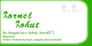 kornel kohut business card